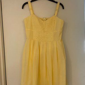 French Connection Pale Yellow Strap Sleeveless Dress- Size 10